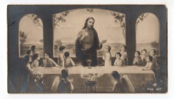 画像1: 【白黒写真風】【イエスキリストと子供たちと天使】【1933年】イタリア・アンティーク＆ヴィンテージホーリーカード