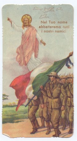 画像1: 【キリストの御名にかけて我々は戦う】【1935年第二次エチオピア戦争】イタリア・アンティーク＆ヴィンテージホーリーカード