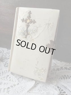 画像2: 【オフホワイトセルロイド真鍮装飾クロス】【ローマ教皇レオ13世時代】チェコ・アンティーク＆ヴィンテージ聖品