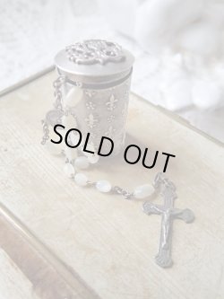 画像2: 【ノートルダム頭文字蓋】【フルールドリス文様ケース】【ロザリオとセット】フランス・アンティーク＆ヴィンテージ聖品