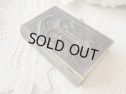 画像2: 【黒ベークライト十字架装飾】【黒蛇腹風革背表紙】【レオ13世時代】ドイツ・アンティーク＆ヴィンテージ聖品