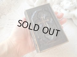 画像9: 【黒ベークライト十字架装飾】【黒蛇腹風革背表紙】【レオ13世時代】ドイツ・アンティーク＆ヴィンテージ聖品