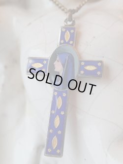 画像2: 【クロス型エナメルメダイ】【中央聖母横顔ミニアチュール】フランス・アンティーク＆ヴィンテージメダイ