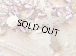 画像6: 【アメシストカラークリアカットガラス珠】【ルルドの聖母メダイ】フランス・アンティーク＆ヴィンテージロザリオ