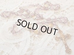 画像9: 【アメシストカラークリアカットガラス珠】【ルルドの聖母メダイ】フランス・アンティーク＆ヴィンテージロザリオ