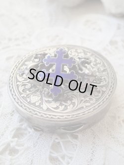 画像9: 【ブルーエナメルロレーヌ十字とグリフォンブローチ】フランス・アンティーク＆ヴィンテージ聖品