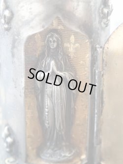 画像4: 【隠し扉聖像付ケース】【ノートルダム頭文字蓋フルールドリス文様】【ロザリオとセット】フランス・アンティーク＆ヴィンテージ聖品