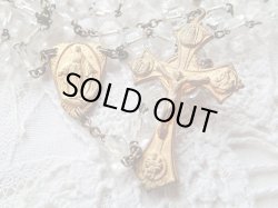 画像5: 【クリアカットガラス珠】【４ＷＡＹクロスと無原罪の聖母イエスの御心センターメダイ】イタリア・アンティーク＆ヴィンテージロザリオ