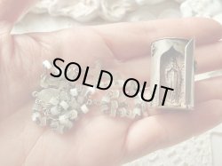 画像19: 【隠し扉聖像付ケース】【ノートルダム頭文字蓋フルールドリス文様】【ロザリオとセット】フランス・アンティーク＆ヴィンテージ聖品