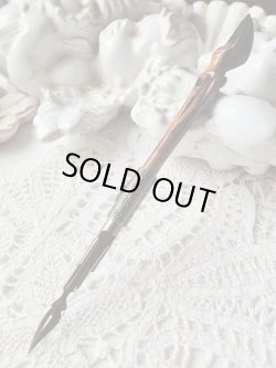 画像2: 【木製カモシカ脚】【ND頭文字とフルールドリス文様ペン軸】フランス・アンティーク＆ヴィンテージ品