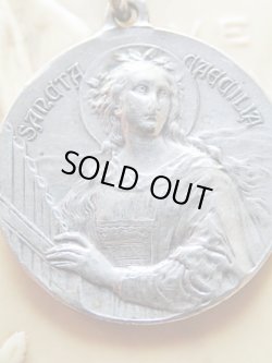 画像6: 【音楽の守護聖セシリア】【オルガンを奏でる姿】イタリア・アンティーク＆ヴィンテージメダイ