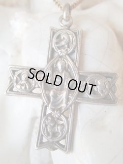 画像3: 【イエスと4福音記者シンボル】【透かしワーククロス型メダイ】フランス・アンティーク＆ヴィンテージメダイ