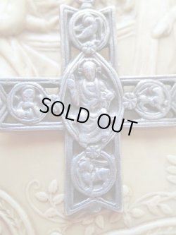 画像6: 【イエスと4福音記者シンボル】【透かしワーククロス型メダイ】フランス・アンティーク＆ヴィンテージメダイ