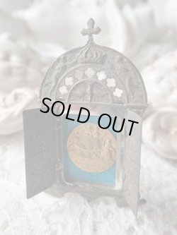 画像3: 【教会ファサード風観音開き小祭壇スタンド】【サント・マリー・ド・ラ・メール】フランス・アンティーク＆ヴィンテージ聖品