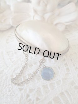 画像3: 【白蝶貝製卵型ロザリオケース】【チェーンとブルーエナメルメダイ付】フランス・アンティーク＆ヴィンテージ聖品