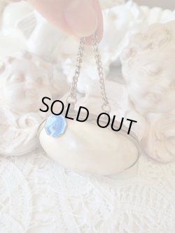 画像2: 【白蝶貝製卵型ロザリオケース】【チェーンとブルーエナメルメダイ付】フランス・アンティーク＆ヴィンテージ聖品