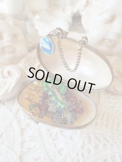 画像5: 【白蝶貝製卵型ロザリオケース】【チェーンとブルーエナメルメダイ付】フランス・アンティーク＆ヴィンテージ聖品