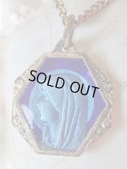 画像3: 【2色エナメル八角形】【ルルドの聖母】フランス・アンティーク＆ヴィンテージメダイ