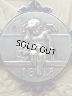 画像6: 【アミアン大聖堂嘆きの天使】【シルバー鍍金一部エナメル】【元ブローチ】フランス・アンティーク＆ヴィンテージメダイ