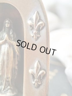 画像9: 【携帯用小祭壇】【フルールドリス文様ルルドの聖母】フランス・アンティーク＆ヴィンテージ聖品