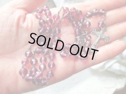 画像10: 【濃アメジストカラーカットガラス珠】【シルバー】【天使と透かしセンターメダイ】フランス・アンティーク＆ヴィンテージロザリオ