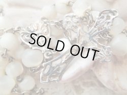 画像6: 【白蝶貝大珠】【シルバー】【透かしクロスとアールヌーヴォー装飾センターメダイ】フランス・アンティーク＆ヴィンテージロザリオ