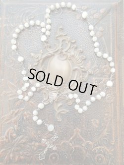 画像2: 【白蝶貝大珠】【シルバー】【透かしクロスとアールヌーヴォー装飾センターメダイ】フランス・アンティーク＆ヴィンテージロザリオ