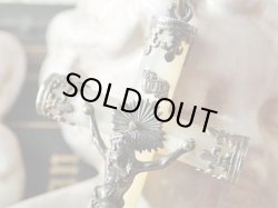 画像8: 【白蝶貝とシルバー製透かしフルールドリス先端飾りロザリオ用クロス】【1899年】フランス・アンティーク＆ヴィンテージクロス