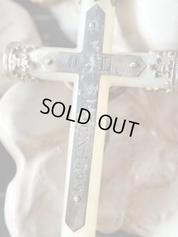 画像9: 【白蝶貝とシルバー製透かしフルールドリス先端飾りロザリオ用クロス】【1899年】フランス・アンティーク＆ヴィンテージクロス
