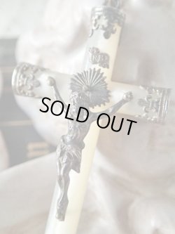 画像5: 【白蝶貝とシルバー製透かしフルールドリス先端飾りロザリオ用クロス】【1899年】フランス・アンティーク＆ヴィンテージクロス