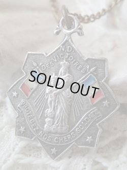 画像2: 【フランスの守護勝利の聖母】【大戦時兵士お守り】【エナメルトリコロール】フランス・アンティーク＆ヴィンテージメダイ