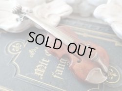 画像4: 【シルバー925と木製ミニチュア楽器】【バイオリンと弓】イタリア・アンティーク＆ヴィンテージ品