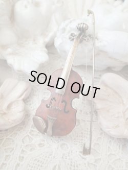 画像2: 【シルバー925と木製ミニチュア楽器】【バイオリンと弓】イタリア・アンティーク＆ヴィンテージ品