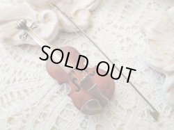 画像3: 【シルバー925と木製ミニチュア楽器】【バイオリンと弓】イタリア・アンティーク＆ヴィンテージ品