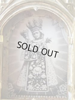 画像5: 【ゴシック聖堂ファサード風観音開き小祭壇スタンド】【聖母子白黒写真風ご絵】フランス・アンティーク＆ヴィンテージ聖品