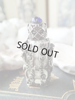 画像6: 【キューピッドと透かし細工】【ローズカットブルーガラス付蓋香水瓶】【パフュームボトル】フランス・アンティーク＆ヴィンテージ品