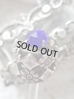 画像11: 【キューピッドと透かし細工】【ローズカットブルーガラス付蓋香水瓶】【パフュームボトル】フランス・アンティーク＆ヴィンテージ品