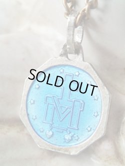 画像4: 【シルバー製2色エナメル】【無原罪の聖母】【八角形】フランス・アンティーク＆ヴィンテージメダイ