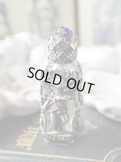 画像5: 【キューピッドと透かし細工】【ローズカットブルーガラス付蓋香水瓶】【パフュームボトル】フランス・アンティーク＆ヴィンテージ品