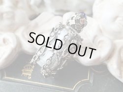 画像2: 【キューピッドと透かし細工】【ローズカットブルーガラス付蓋香水瓶】【パフュームボトル】フランス・アンティーク＆ヴィンテージ品