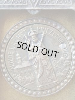 画像11: 【ゴシック聖堂ファサード風観音開き小祭壇スタンド】【イエスの御心聖母の御心】【ラゲの聖母】フランス・アンティーク＆ヴィンテージ聖品