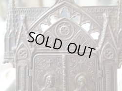 画像6: 【ゴシック聖堂ファサード風観音開き小祭壇スタンド】【イエスの御心聖母の御心】【ラゲの聖母】フランス・アンティーク＆ヴィンテージ聖品