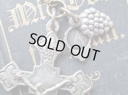 画像6: 【エルサレム葡萄の葉模様クロス】【葡萄の実型スライドメダイ】【2個セット】フランス・アンティーク＆ヴィンテージクロス