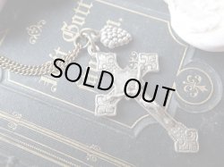 画像4: 【エルサレム葡萄の葉模様クロス】【葡萄の実型スライドメダイ】【2個セット】フランス・アンティーク＆ヴィンテージクロス