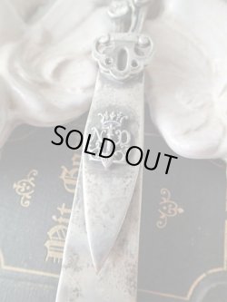 画像4: 【アールデコ調透かし細工百合とノートルダム頭文字】【ペーパーナイフ兼ブックマーク】フランス・アンティーク＆ヴィンテージ聖品