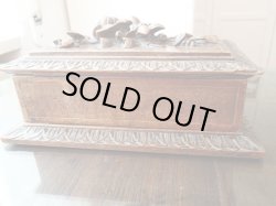 画像11: 【ブラックフォレストスタイル立体花彫刻木製ジュエリーボックス】【1900年初期】フランス・アンティーク＆ヴィンテージ品