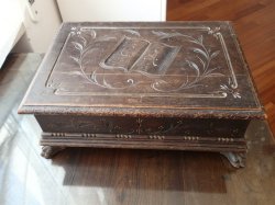 画像2: 【大型コレクション収納木製ボックス】【獣足とインタリオ彫刻】フランス・アンティーク＆ヴィンテージ品