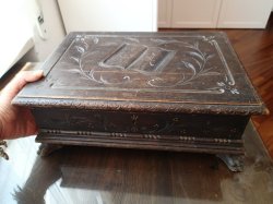 画像11: 【大型コレクション収納木製ボックス】【獣足とインタリオ彫刻】フランス・アンティーク＆ヴィンテージ品