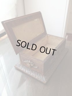 画像5: 【ブラックフォレストスタイル立体花彫刻木製ジュエリーボックス】【1900年初期】フランス・アンティーク＆ヴィンテージ品