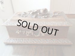 画像2: 【ブラックフォレストスタイル立体花彫刻木製ジュエリーボックス】【1900年初期】フランス・アンティーク＆ヴィンテージ品